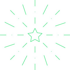 Fireworks II icon single vector illustration