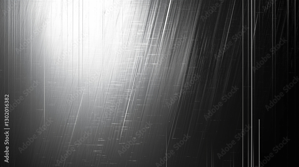 Aufkleber abstract black background with dynamic white lines and glowing light rays. digital futuristic illust