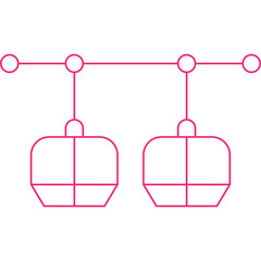 Cable Car Ride icon single vector illustration
