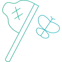 Catch Butterfly icon single vector illustration