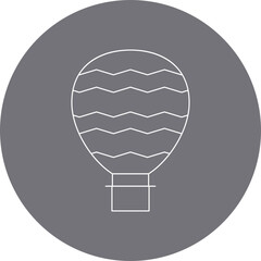 Hot Air Balloon icon single vector illustration