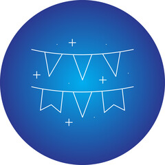 Decoration Flags icon single vector illustration