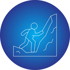 Mountain Climbing icon single vector illustration