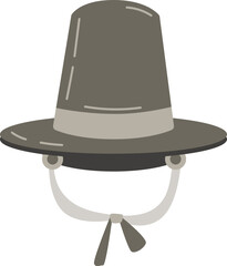Brown wide brimmed hat with a chin strap
