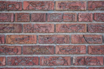 Rustic old textured brick wall.