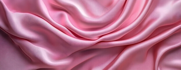 Fototapeta premium Pink silk fabric texture. Background design
