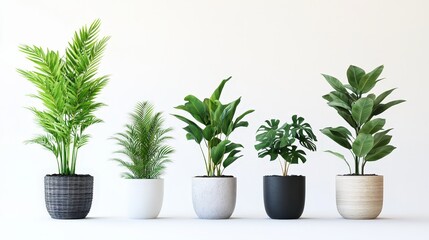 Fototapeta premium A captivating 3D-rendered indoor plant with long, slender green leaves arranged symmetrically, pointing elegantly upward