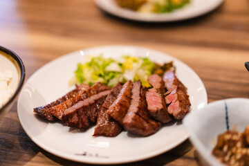 牛タン定食の牛タン
