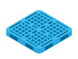 水色の荷役用のプラスチックパレット