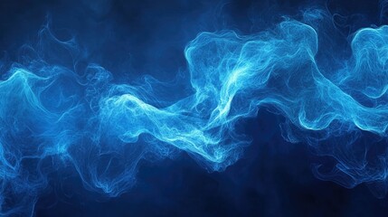 Abstract blue smoke swirling motion background