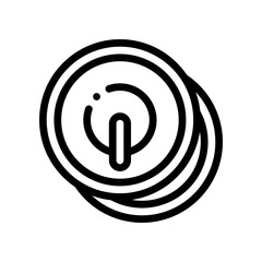 cymbals line icon