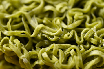 Instant green noodles texture, Food background
