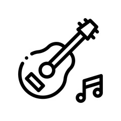 guitar line icon