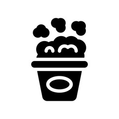 popcorn glyph icon