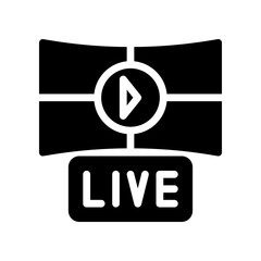 streaming glyph icon