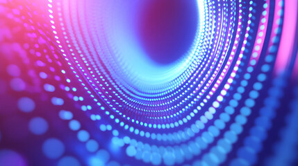 Abstract wave particle technology background design, big data communication technology science and technology concept illustration