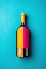 Wine Aging & Wine Tasting in Pop Art Style, Side-by-side comparison of young and aged wine in high resolution.