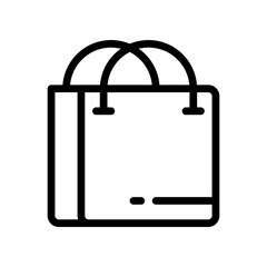 shopping bag line icon