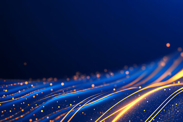 Abstract Tech-Inspired Background with Flowing Lights and Curves