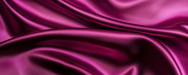 Luxurious Purple Satin Fabric Rich Texture with Draping Folds and Subtle Highlights Soft Elegant Design
