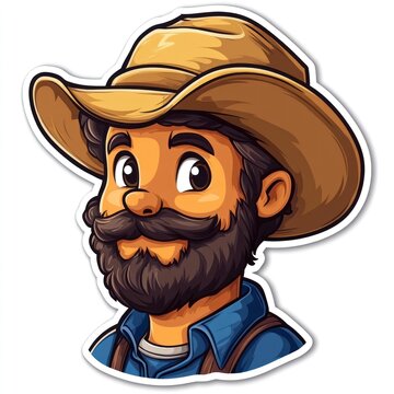 recommend clip art: Cartoon Farmer with Hat