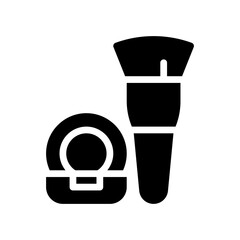 makeup brush glyph icon