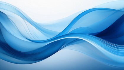 Fototapeta premium Abstract blue flowing waves with smooth curved lines, creating a futuristic and dynamic background. Perfect for technology, innovation, digital concepts, and elegant, modern design presentations.