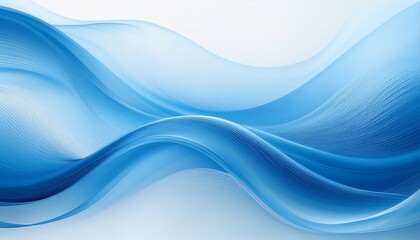 Obraz premium Abstract blue flowing waves with smooth curved lines, creating a futuristic and dynamic background. Perfect for technology, innovation, digital concepts, and elegant, modern design presentations.