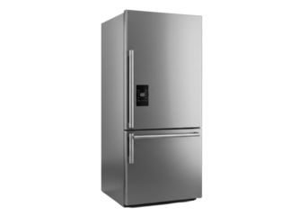 Sleek Modern Refrigerator with Digital Display and Bottom Freezer Design for Efficient Kitchen