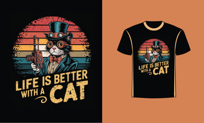 Feline Fine – Trendy Cat Graphic Tee