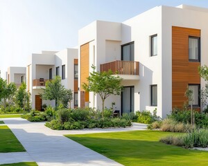 Townhomes with communal rooftop lounges and green spaces, Real Estate  TownhouseTownhome, shared premium amenities