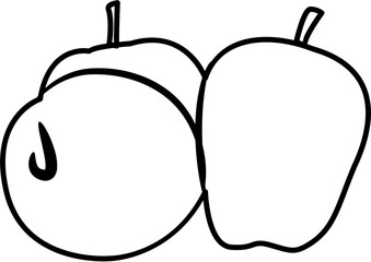 Fresh Juicy Apple coloring Page