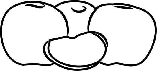 Fresh Juicy Apple coloring Page