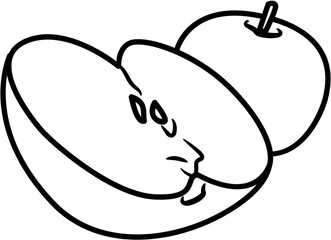 Fresh Juicy Apple coloring Page