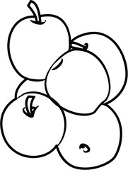 Fresh Juicy Apple coloring Page