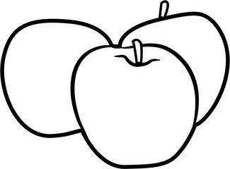 Fresh Juicy Apple coloring Page