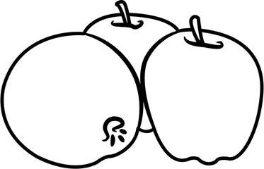 Fresh Juicy Apple coloring Page