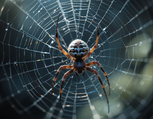 Obraz premium The Art of Web: The Precision and Beauty of Spiders