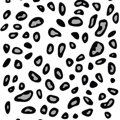 Abstract Black and White Animal Print Pattern