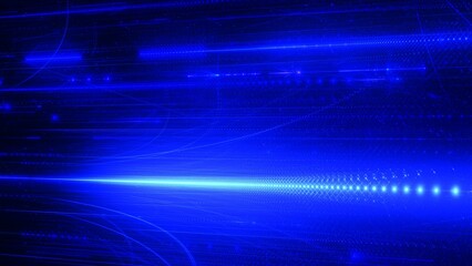 Digitaler Datenstrom - schnelles Internet, Energie, Forschung, Wissenschaft, Industrie, Innovation, Technologie, Computer, Netzwerk, Kommunikation, künstliche Intelligenz, Digitalisierung, blau