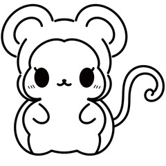Animals outlines for coloring books 