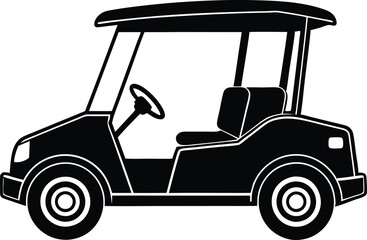 Obraz premium Golf Cart vector isolated on a white background