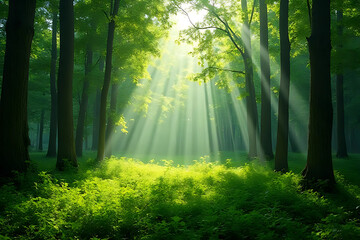 Fototapeta premium morning in the forest