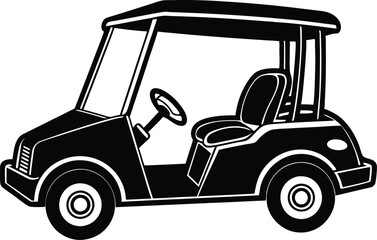 Fototapeta premium Golf Cart vector isolated on a white background