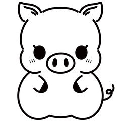 Animals outlines for coloring books 