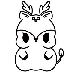Fototapeta premium Animals outlines for coloring books 