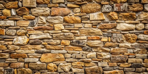 Detailed Rustic Stone Wall Background in Natural Earth Tones