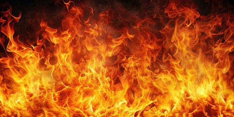 Intense Flames and Fire Background for Design and Textures Use