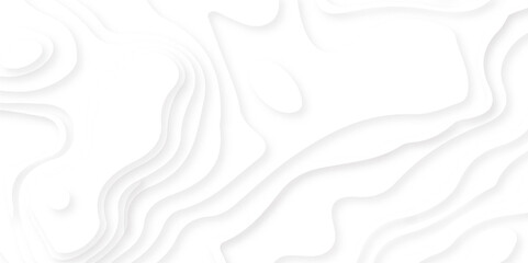  White paper cut decoration textured with wavy layers 3d topography relief background. White abstract geometric pattern background, wave and curve abstract background.