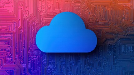 Cloud Computing Architecture concept. Colorful Cloud Computing and Edge Technology Architecture Concept